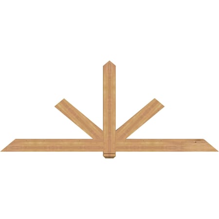 Ekena Millwork Kennewick Timber Gable Bracket, Western Red Cedar, 96"W x 40"H x 3 1/2"D x 5 1/2"F, 10/12 Pitch GBW096X40X0406KEN00SWR